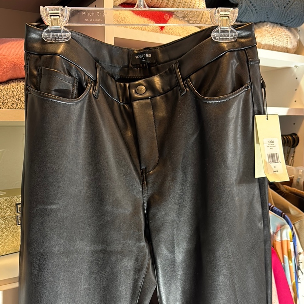 NYDJ Black Straight Leg Pants with Sturdy Waistband